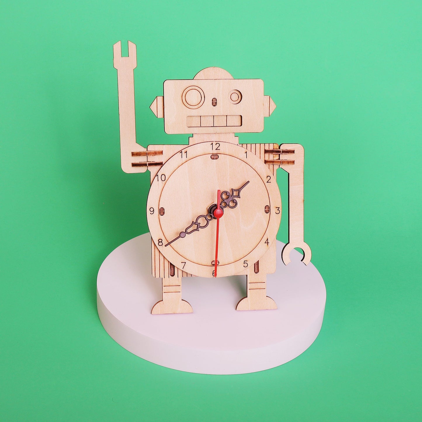 Robot Clock DIY Kit | Personalized STEM Toy for Kids Ages 6+ - Niksstuff