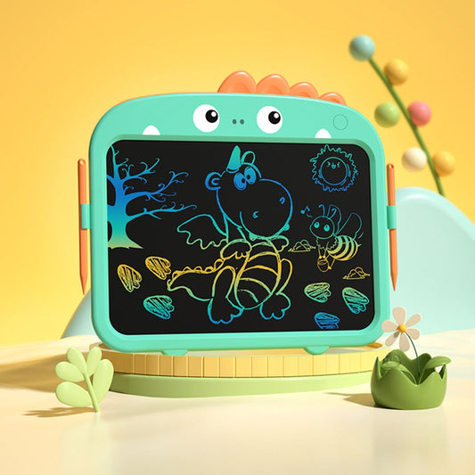 Kids LCD Writing Tablet 13.5" | Large Color Display | One-Click Erase | Waterproof | Teal, Yellow or Pink