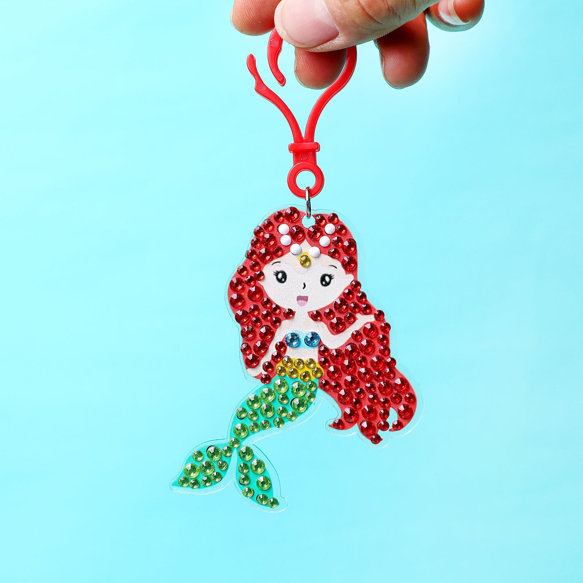 Mermaid Diamond Art Keychain Kit | Set of 15 Charms for Kids & Teens - Niksstuff