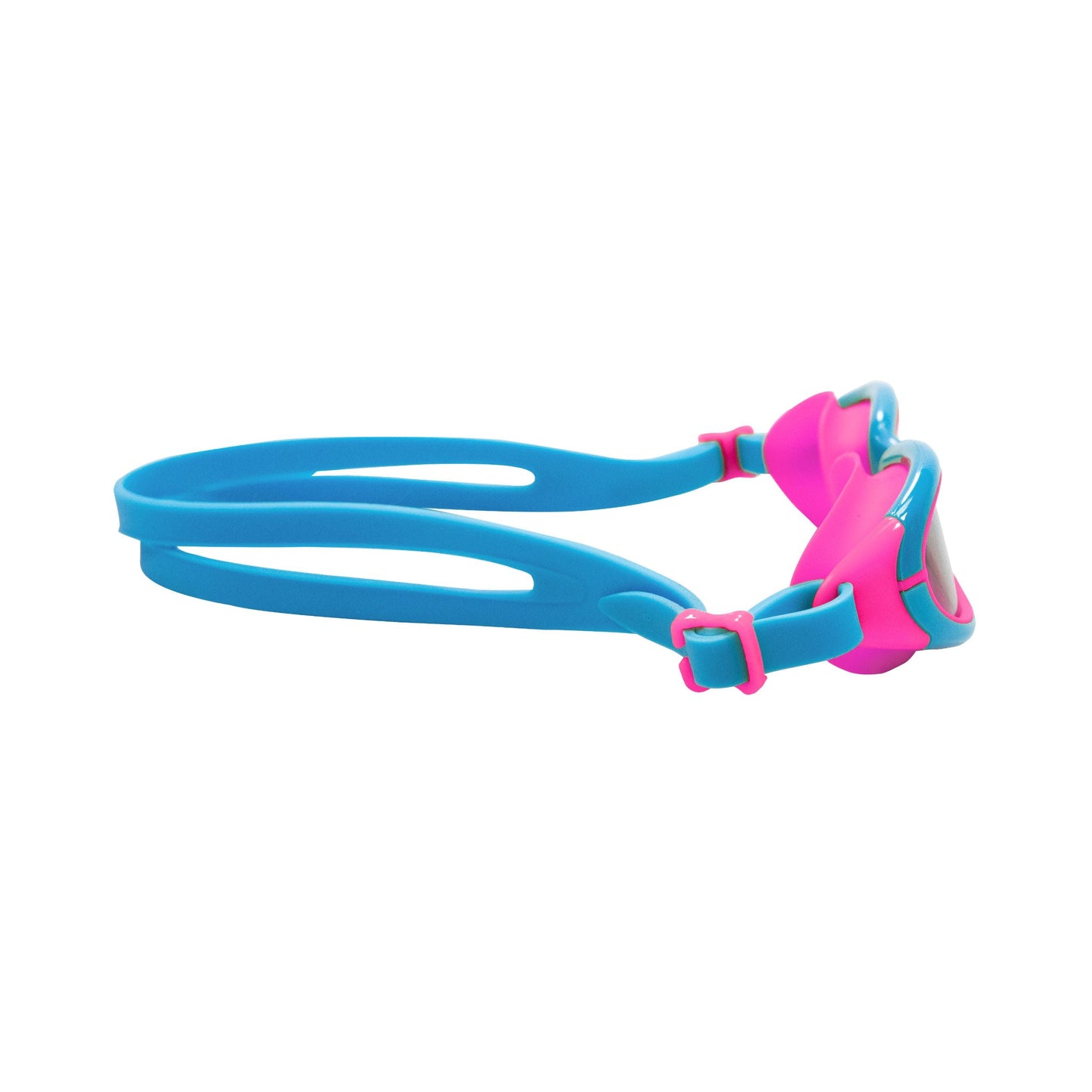 Palantic Jr. Silicone Swim Goggles | Anti-Fog Lenses | Kids & Narrow-Face Adults | Blue/Pink - Niksstuff