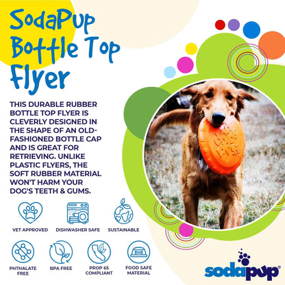 Bottle Top Flyer Rubber Frisbee for Dogs by SodaPup