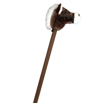 Brown Stick Horse 30" – Classic Ride-On Toy for Kids