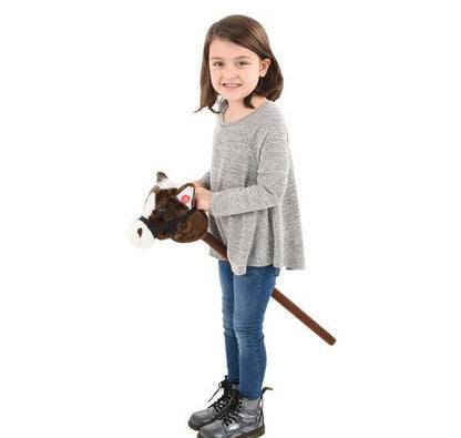 Brown Stick Horse 30" – Classic Ride-On Toy for Kids