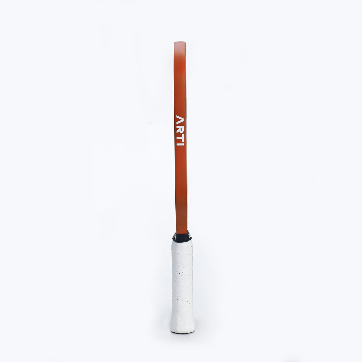 Orange paddle side with vertical ARTI Texas branding and white handle