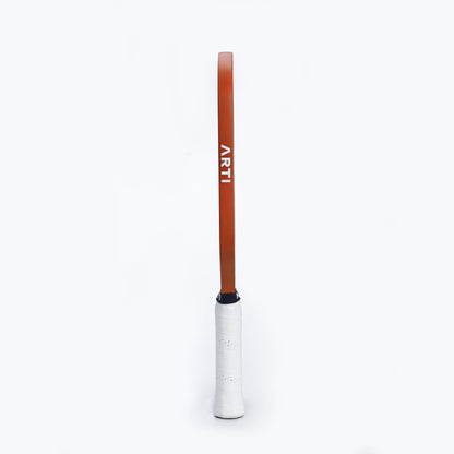 Orange paddle side with vertical ARTI Texas branding and white handle