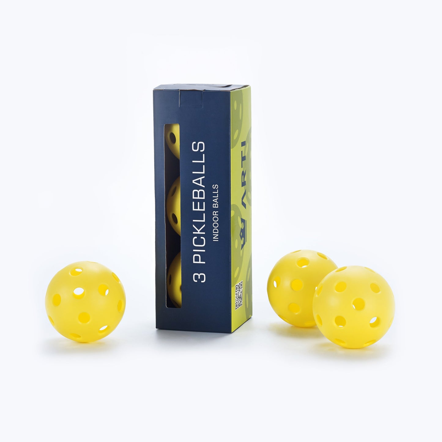 ARTI Indoor Pickleball | ARTI-26 | TPE | Regulation Size 2.91" | 0.8-0.9oz | Bright Yellow - Niksstuff