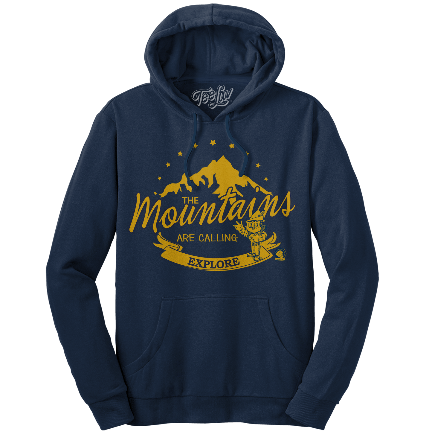 Woodsy Owl 'The Mountains Are Calling' Pullover Hoodie – Navy Heather
