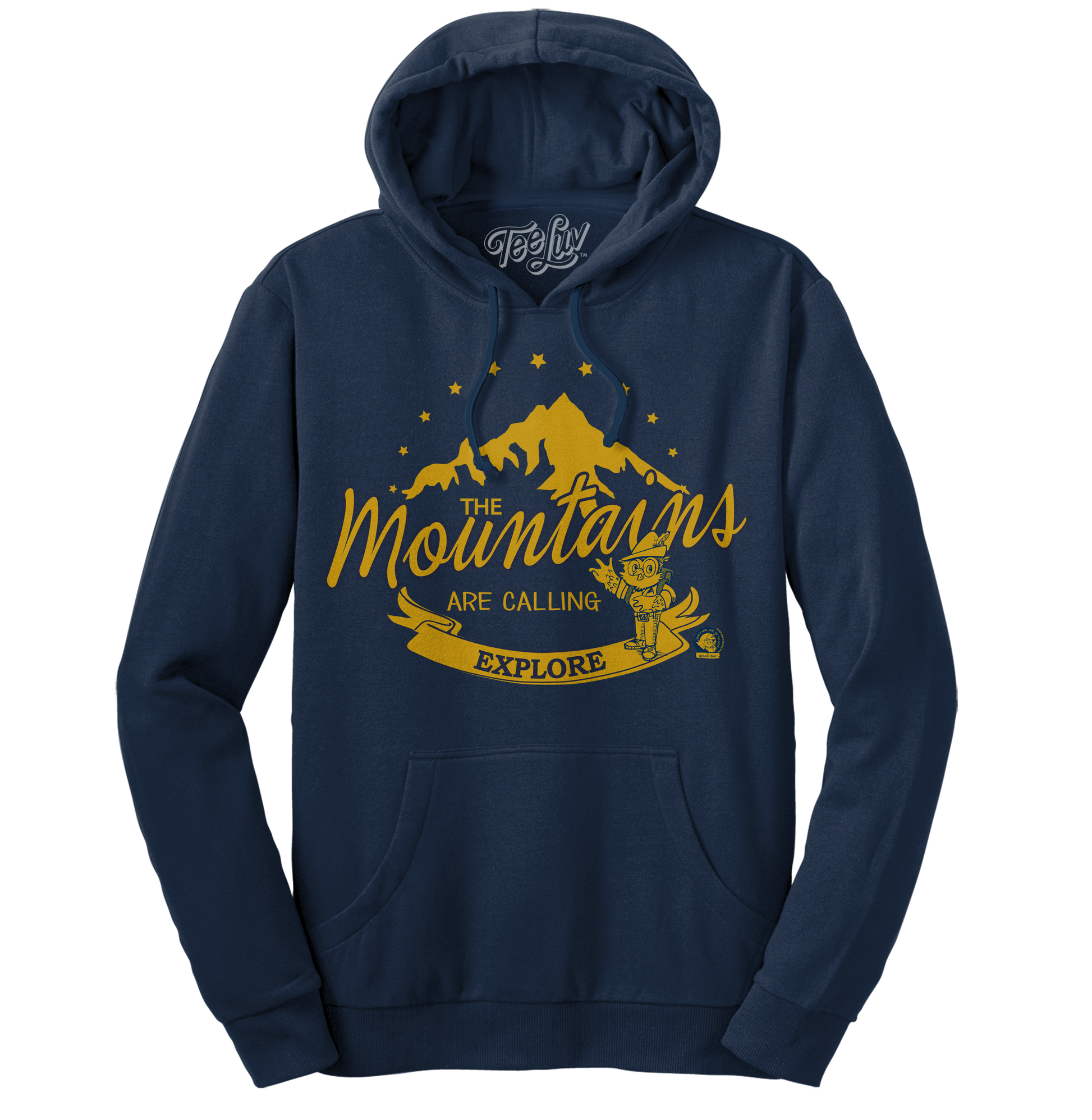Woodsy Owl 'The Mountains Are Calling' Pullover Hoodie – Navy Heather
