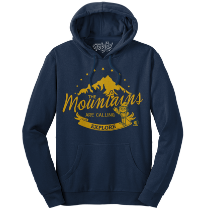 Woodsy Owl 'The Mountains Are Calling' Pullover Hoodie – Navy Heather