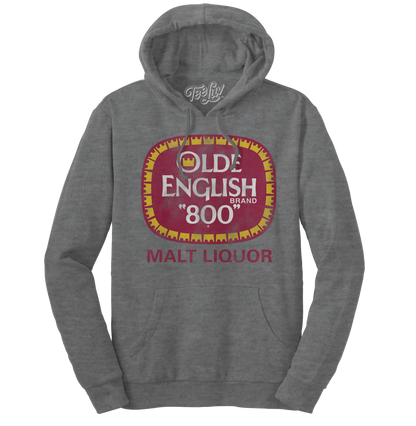 Olde English 800 Malt Liquor Pullover Hoodie – Oxford Gray