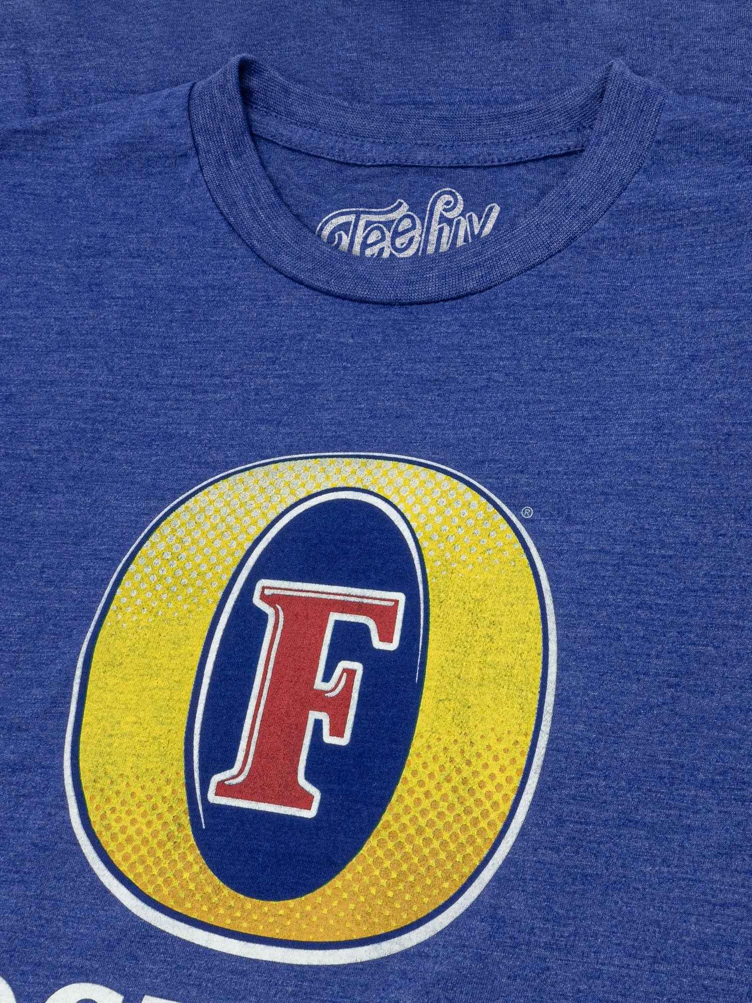 Foster's Lager T-Shirt | Distressed Logo | "Australian for Beer" | Royal Heather | Poly-Cotton