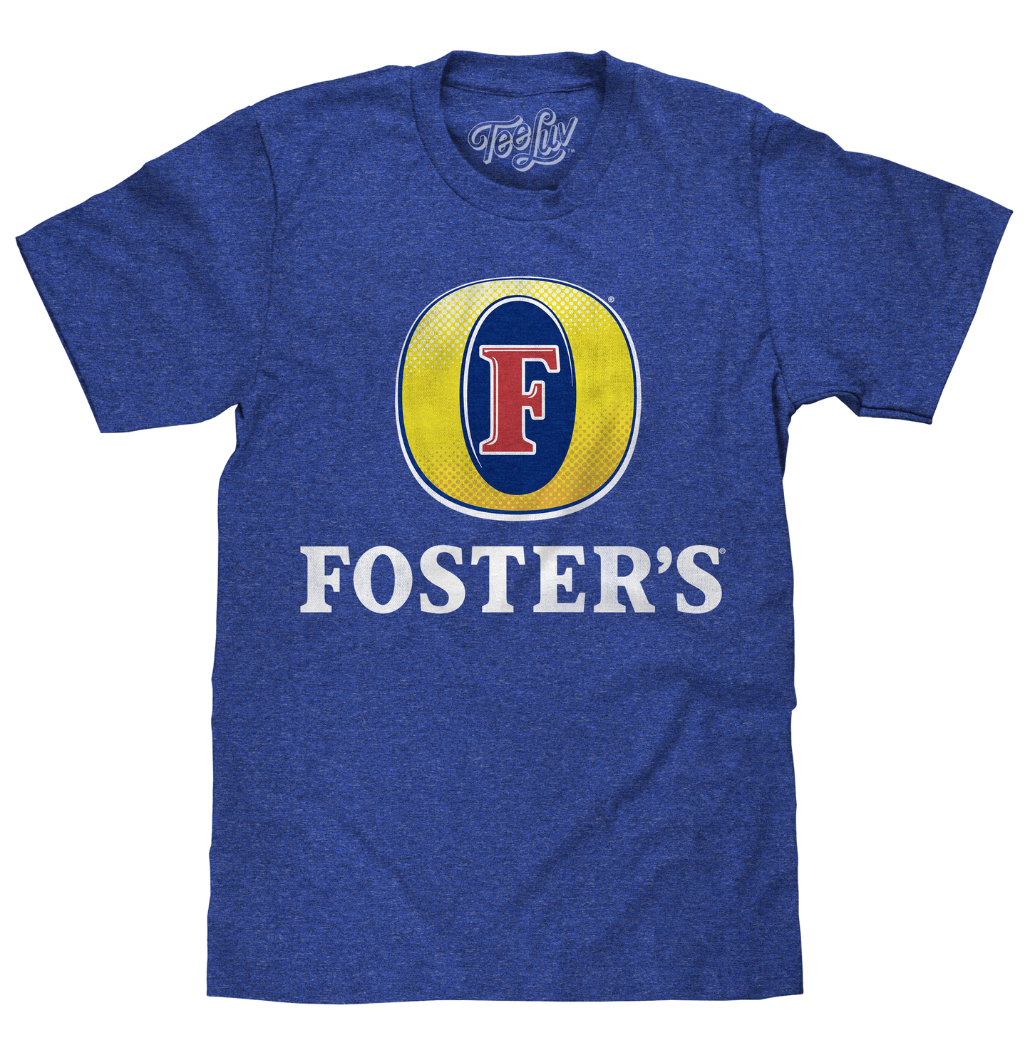 Foster's Lager T-Shirt | Distressed Logo | "Australian for Beer" | Royal Heather | Poly-Cotton