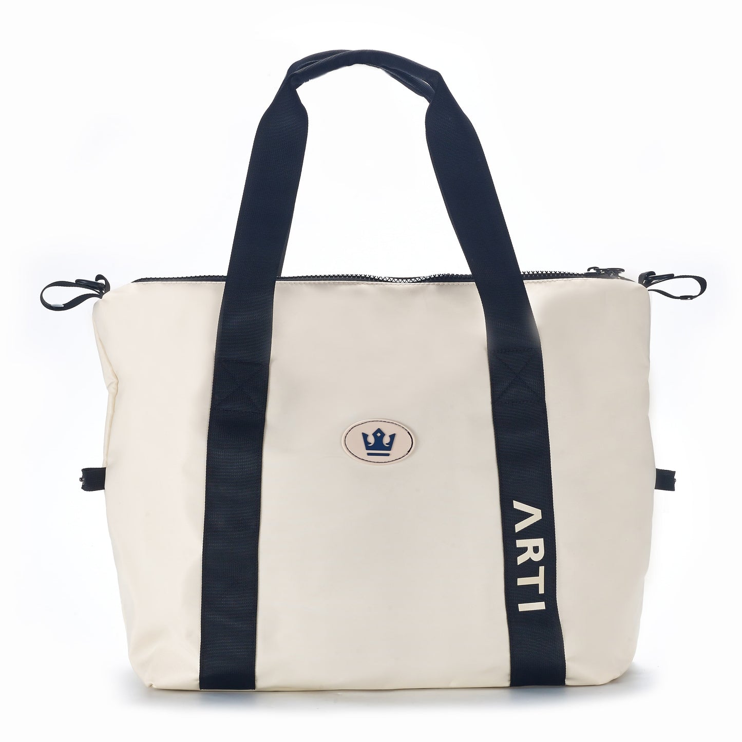 ARTI Signature Duffle Bag | Cream | 17"×13.75"×6.5" | Polyester | Removable Strap | ARTI - Niksstuff