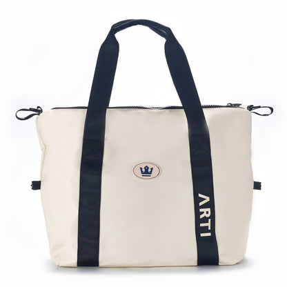ARTI Signature Duffle Bag | Cream | 17"×13.75"×6.5" | Polyester | Removable Strap | ARTI - Niksstuff