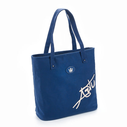 ARTI Signature Cotton Tote Bag | Navy | 14"×15"×6.25" | Heavyweight Canvas | Embroidered | ARTI - Niksstuff