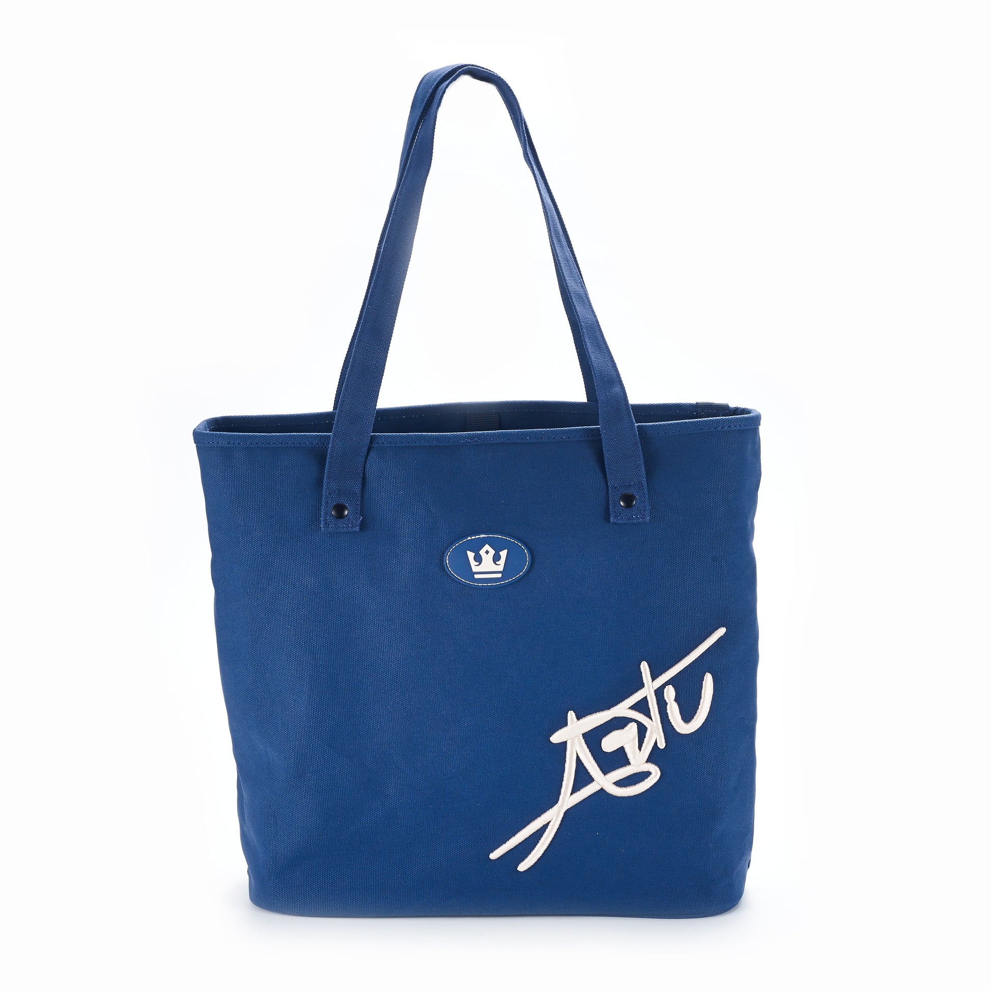 ARTI Signature Cotton Tote Bag | Navy | 14"×15"×6.25" | Heavyweight Canvas | Embroidered | ARTI - Niksstuff