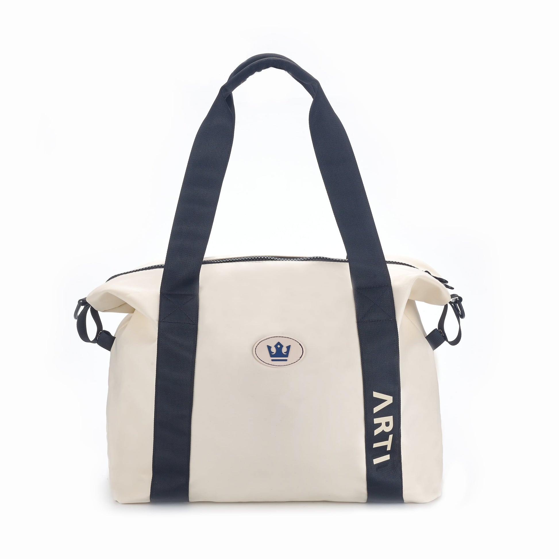 ARTI Signature Duffle Bag | Cream | 17"×13.75"×6.5" | Polyester | Removable Strap | ARTI - Niksstuff