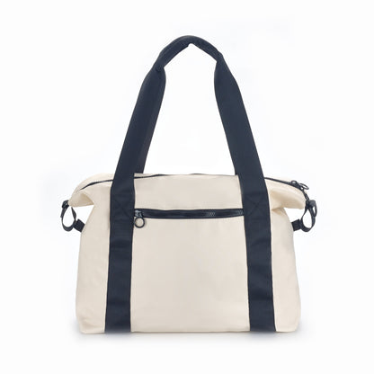 ARTI Signature Duffle Bag | Cream | 17"×13.75"×6.5" | Polyester | Removable Strap | ARTI - Niksstuff