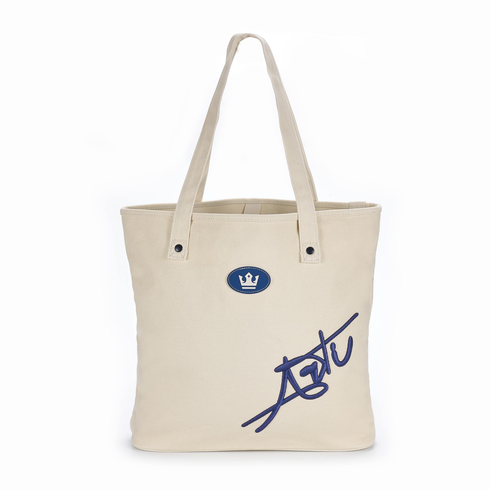 ARTI Signature Cotton Tote Bag | Cream | 14"×15"×6.25" | Heavyweight Canvas | Embroidered | ARTI - Niksstuff
