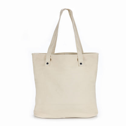 ARTI Signature Cotton Tote Bag | Cream | 14"×15"×6.25" | Heavyweight Canvas | Embroidered | ARTI - Niksstuff