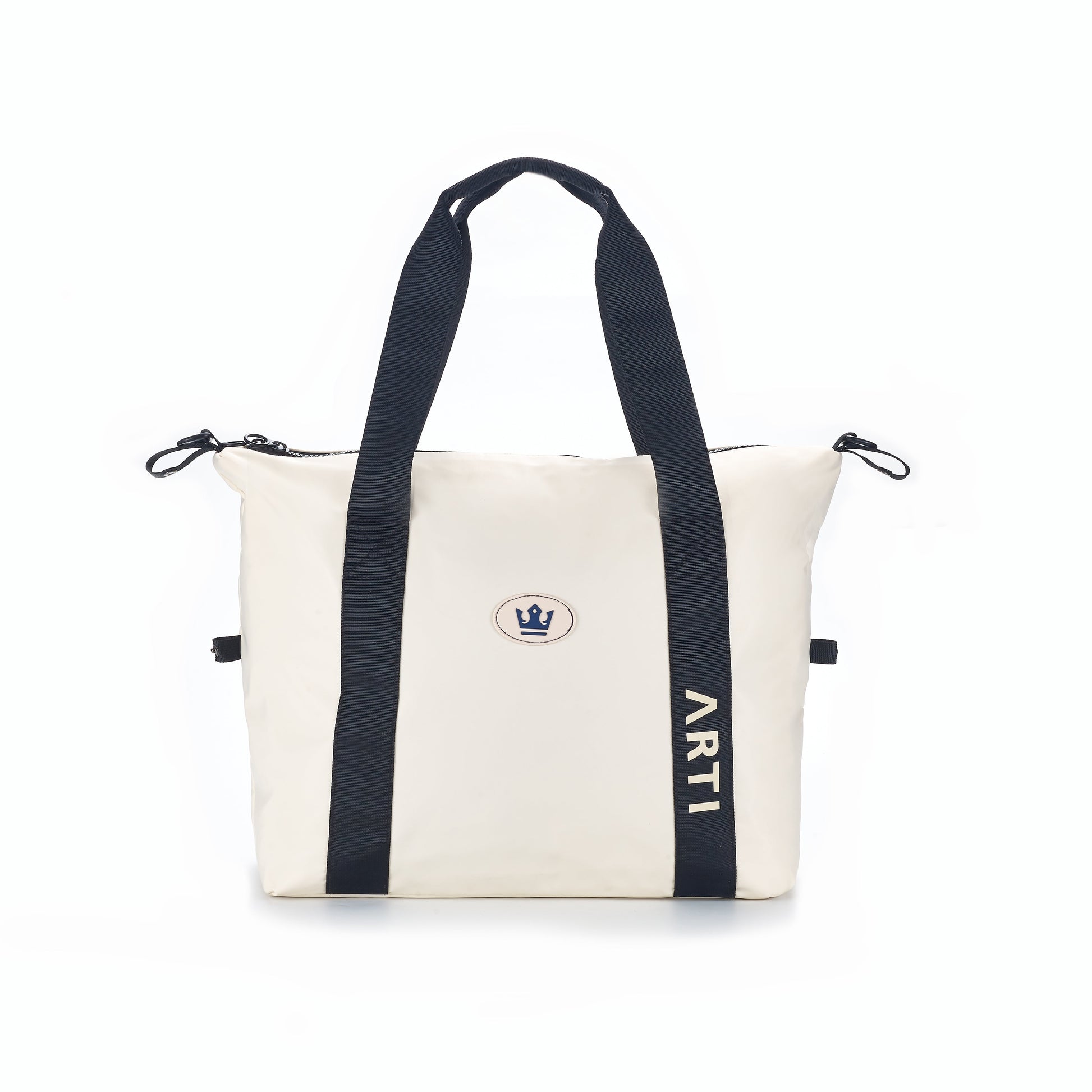 ARTI Signature Duffle Bag | Cream | 17"×13.75"×6.5" | Polyester | Removable Strap | ARTI - Niksstuff