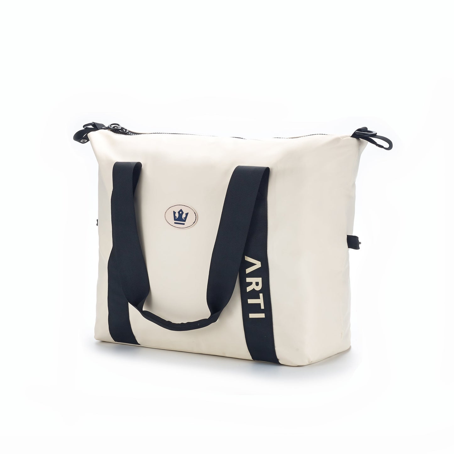 ARTI Signature Duffle Bag | Cream | 17"×13.75"×6.5" | Polyester | Removable Strap | ARTI - Niksstuff