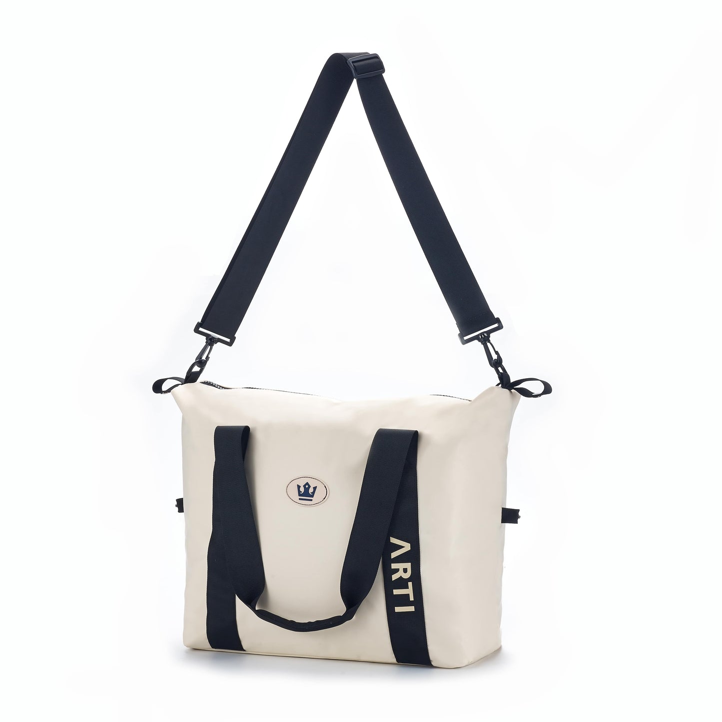 ARTI Signature Duffle Bag | Cream | 17"×13.75"×6.5" | Polyester | Removable Strap | ARTI - Niksstuff