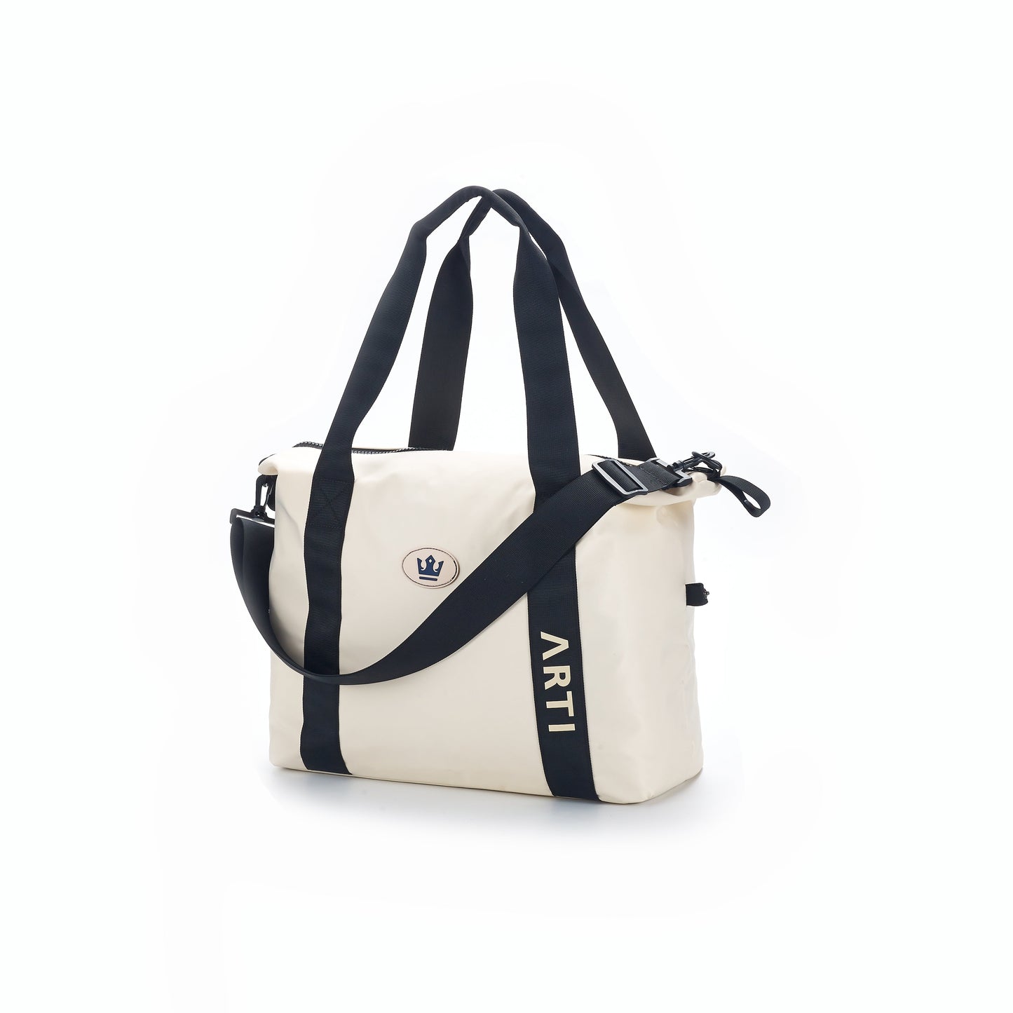 ARTI Signature Duffle Bag | Cream | 17"×13.75"×6.5" | Polyester | Removable Strap | ARTI - Niksstuff