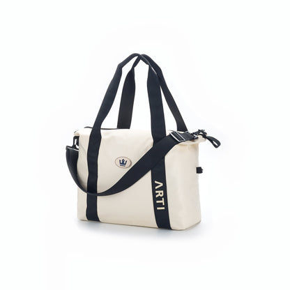 ARTI Signature Duffle Bag | Cream | 17"×13.75"×6.5" | Polyester | Removable Strap | ARTI - Niksstuff