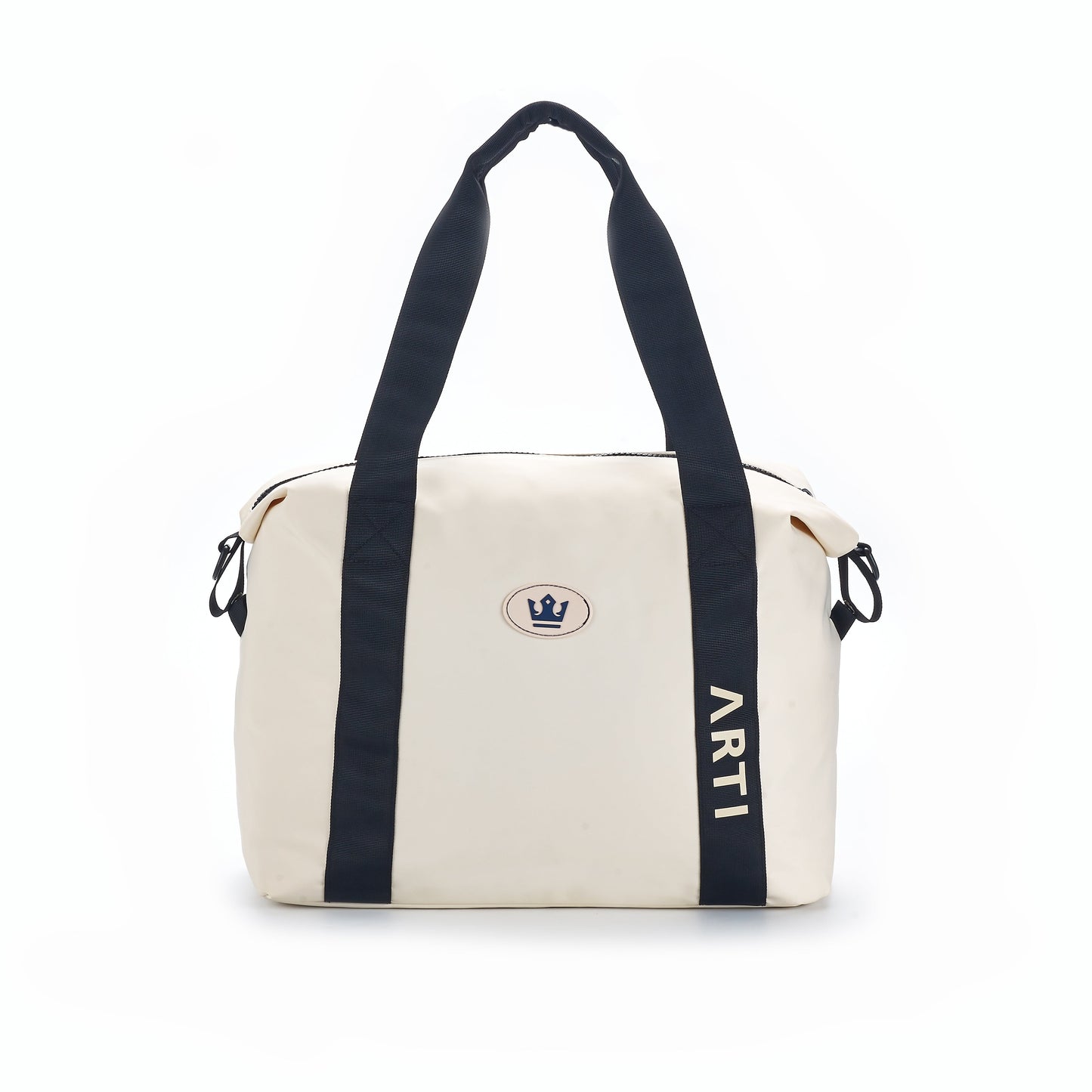 ARTI Signature Duffle Bag | Cream | 17"×13.75"×6.5" | Polyester | Removable Strap | ARTI - Niksstuff
