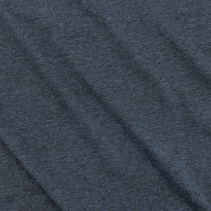 Indigo black heather T-shirt knit fabric texture close-up