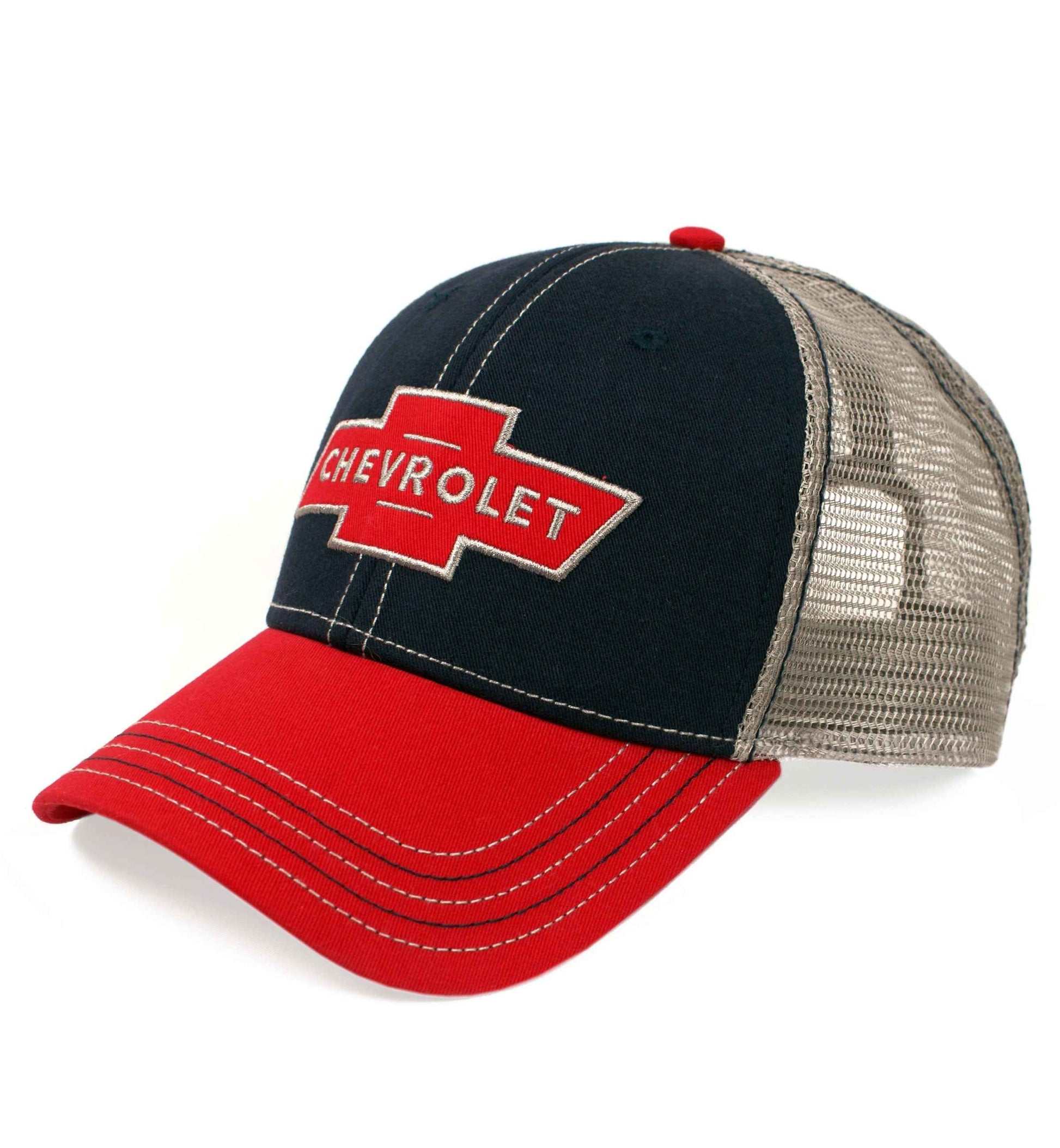 Chevrolet Bowtie Logo Trucker Hat | Blue & Red