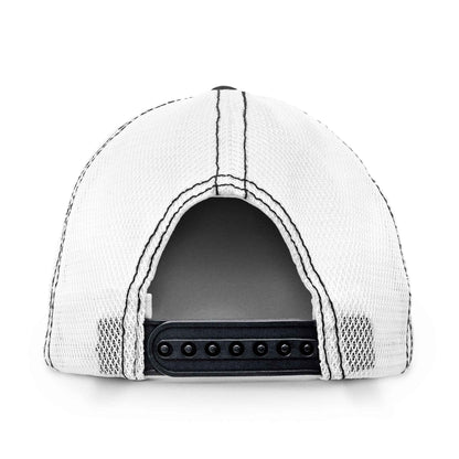Chevrolet Bowtie Oval Logo Patch Trucker Hat | Black & White
