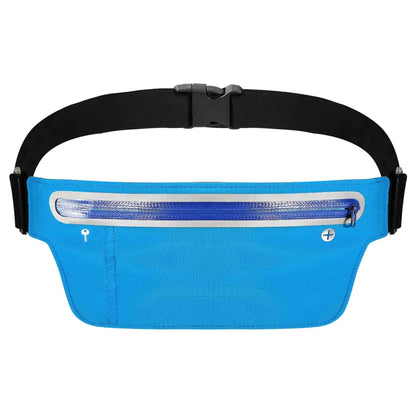 Sport Running Belt Waist Pack | Lycra & Polyester | Phone Up to 6" | Reflective Strip | Unisex