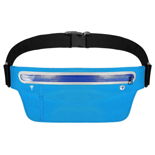 Sport Running Belt Waist Pack | Lycra & Polyester | Phone Up to 6" | Reflective Strip | Unisex