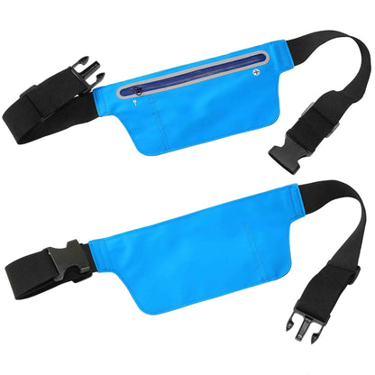 Sport Running Belt Waist Pack | Lycra & Polyester | Phone Up to 6" | Reflective Strip | Unisex