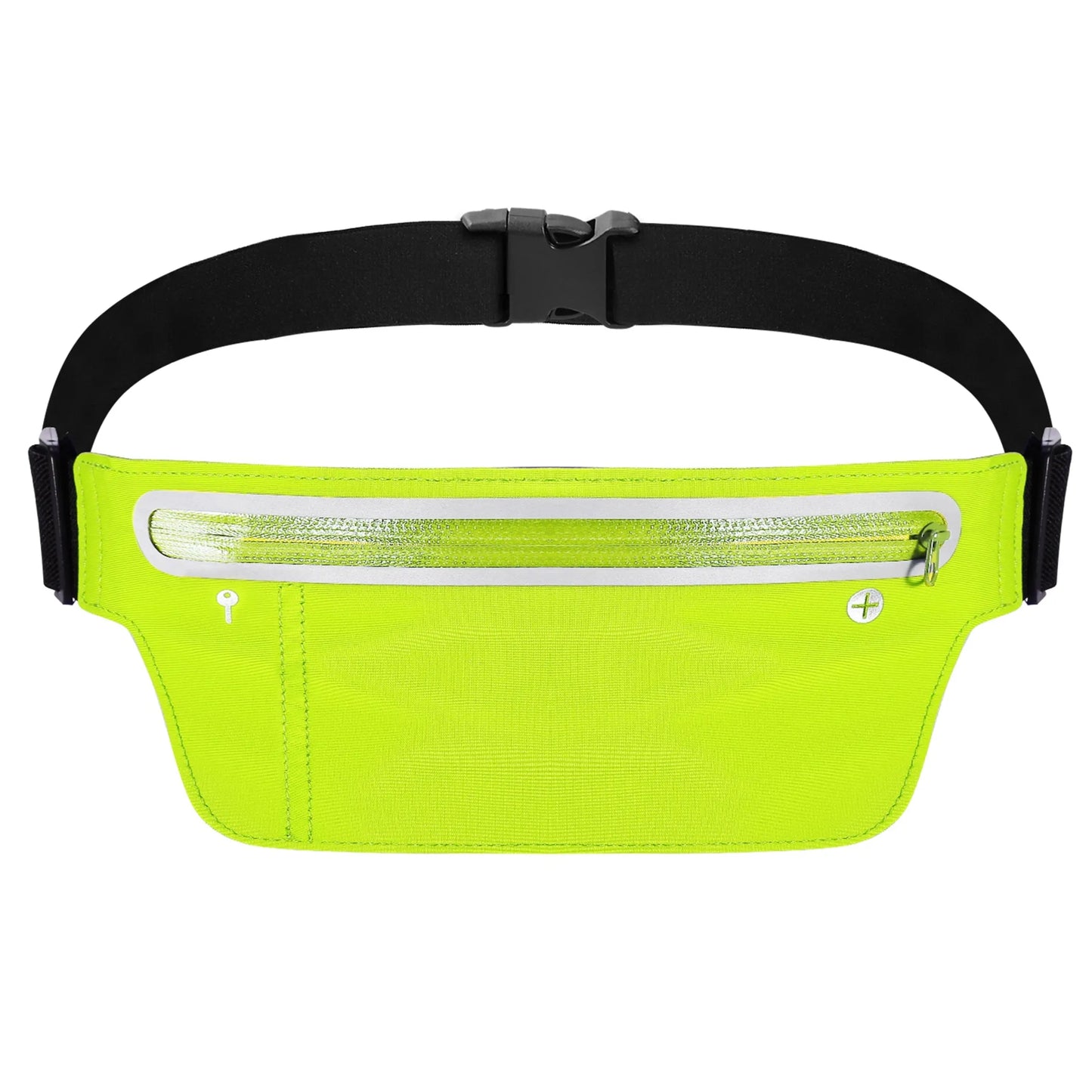 Sport Running Belt Waist Pack | Lycra & Polyester | Phone Up to 6" | Reflective Strip | Unisex
