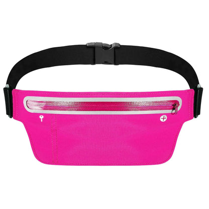 Sport Running Belt Waist Pack | Lycra & Polyester | Phone Up to 6" | Reflective Strip | Unisex