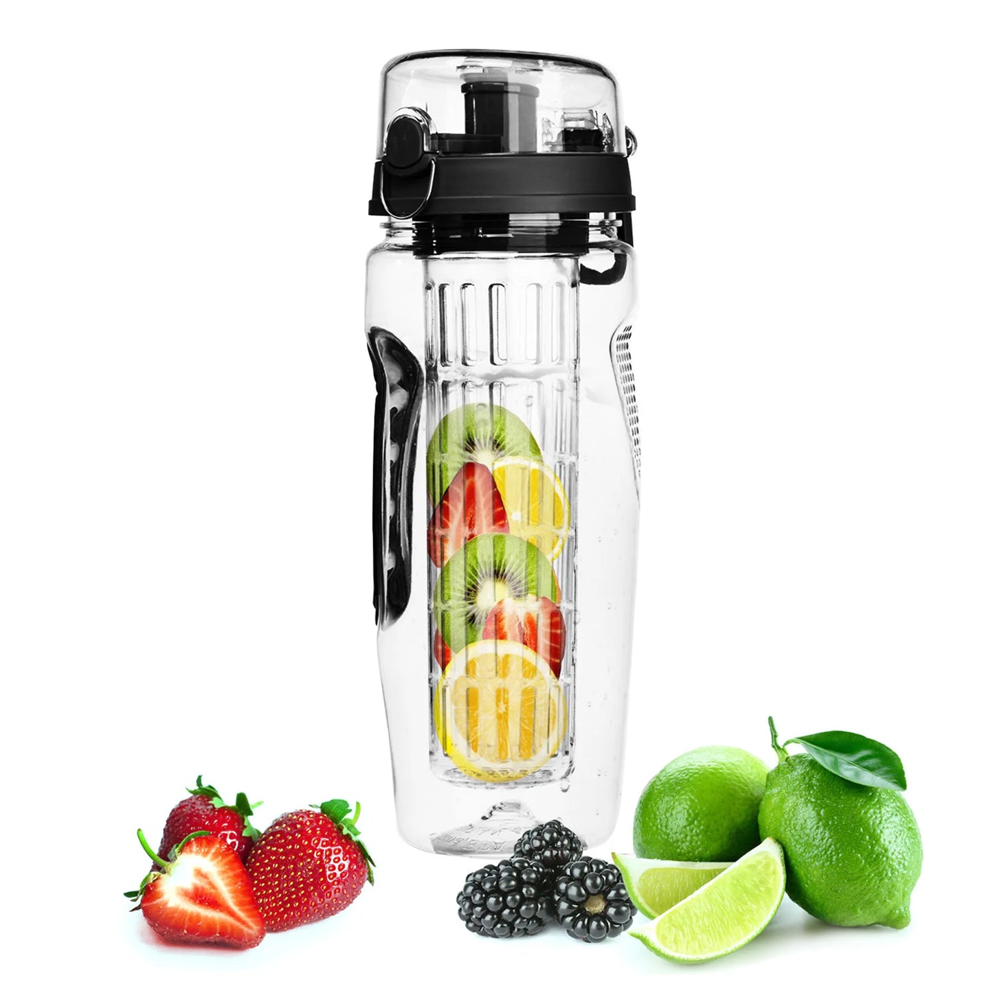Fruit Infuser Water Bottle – 32 oz Sport Bottle with Locking Lid