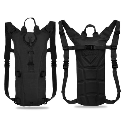 Tactical Hydration Pack – 3L Water Bladder, Hands-Free Drinking (Black)