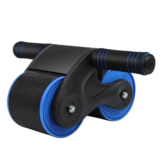 AB Roller Wheel | Auto-Rebound | Anti-Slip Double Wheels | Phone Holder & Knee Pad | 440 lb Capacity