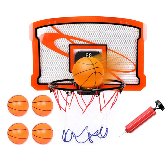 Indoor Mini Basketball Hoop Set | Electric Scorer | Foldable | Kids & Adults