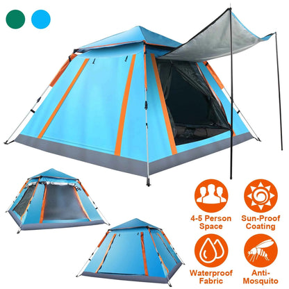 Spacious Waterproof Camping Tent for 4-5 People – Quick Setup & Comfort