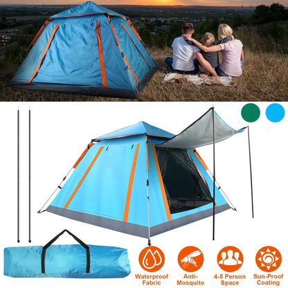 Spacious Waterproof Camping Tent for 4-5 People – Quick Setup & Comfort