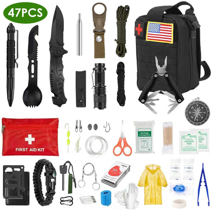 47-Piece Emergency Survival Kit – Be Ready for Any Disaster