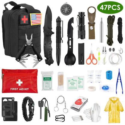 47-Piece Emergency Survival Kit – Be Ready for Any Disaster