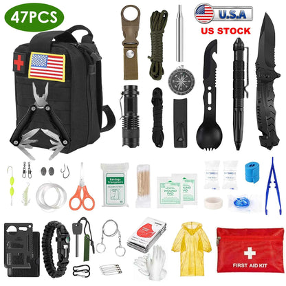 47-Piece Emergency Survival Kit – Be Ready for Any Disaster