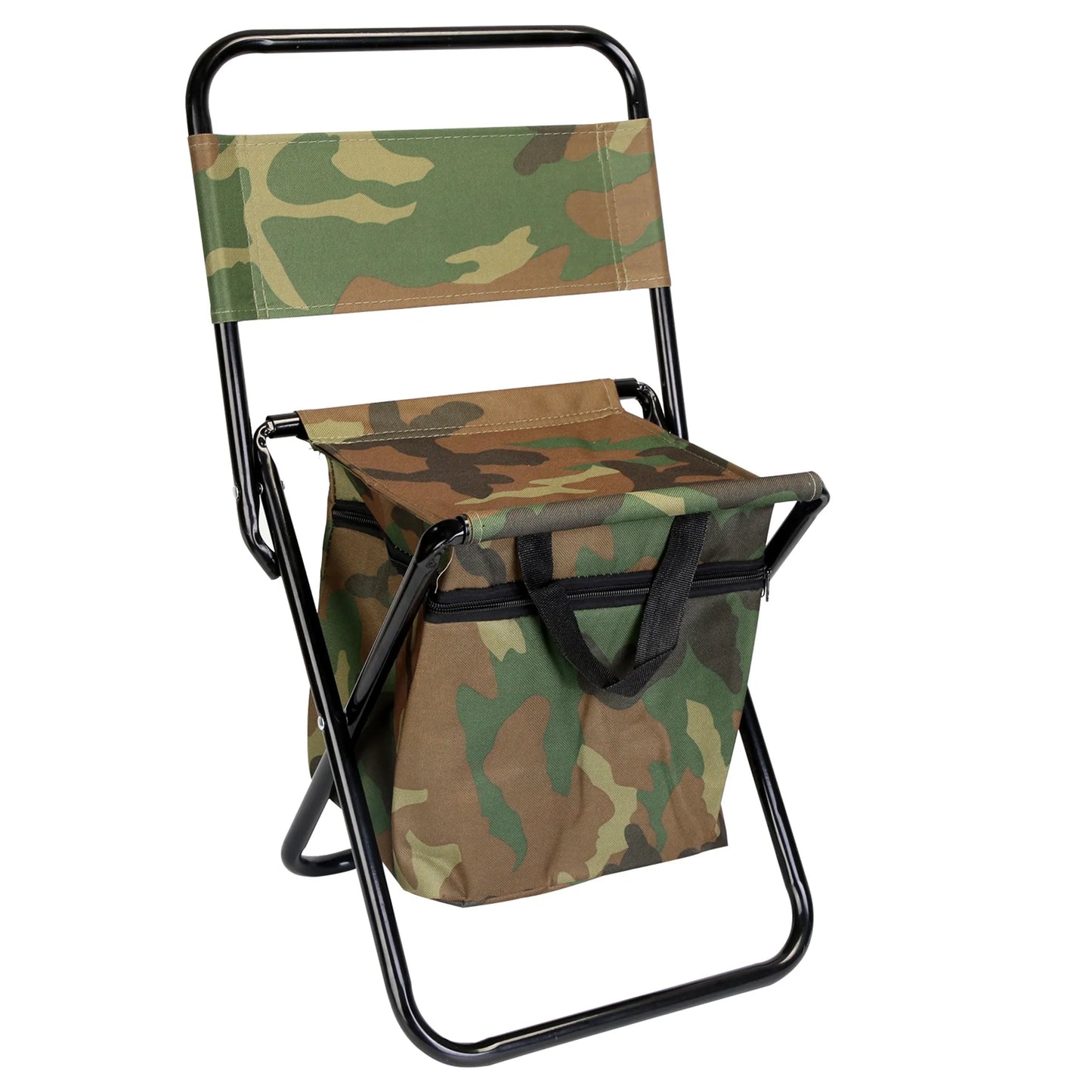 Foldable Fishing Chair – Built-In Cooler Bag, 200 lb Capacity