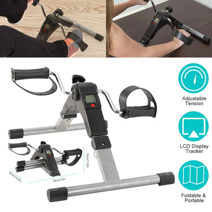 Pedal Exerciser with LCD Display | Adjustable Resistance | Under-Desk Bike