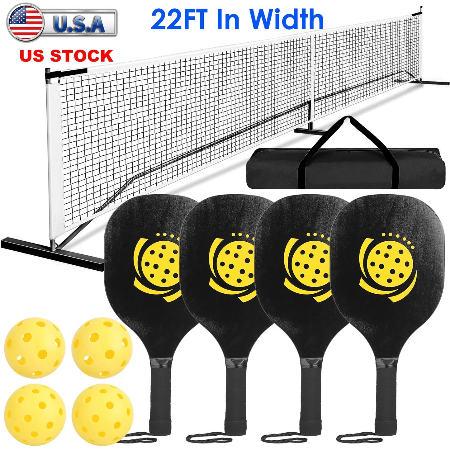 Portable Pickleball Net Set 22ft Regulation